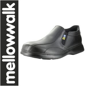 MELLOW WALK PATRICK STEEL TOE DRESS SHOES - BLACK